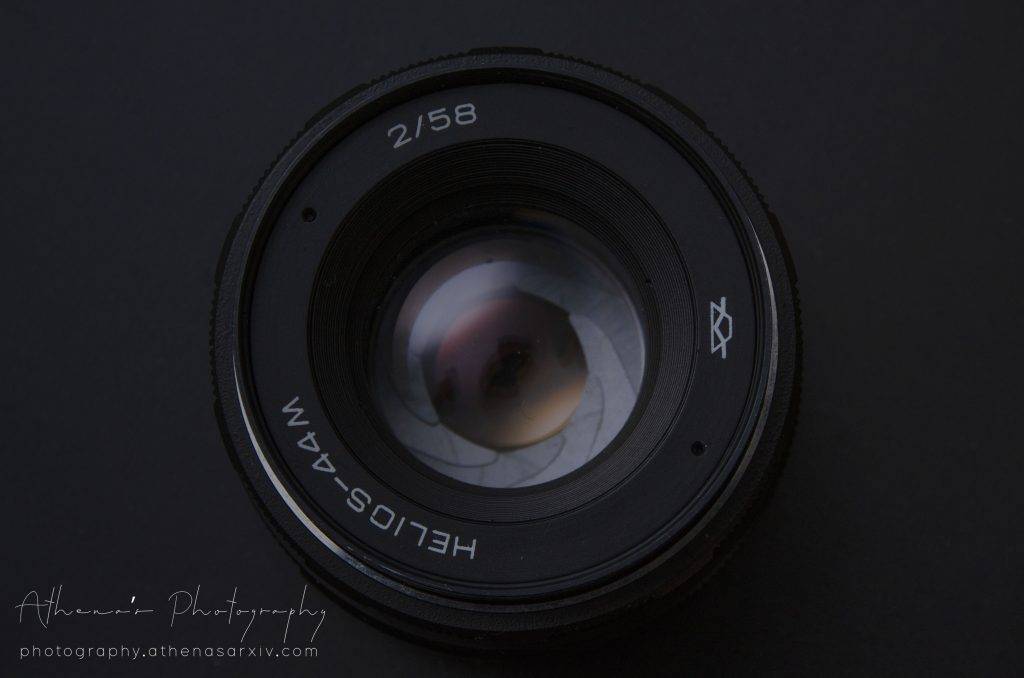 Aperture diaphragm opened